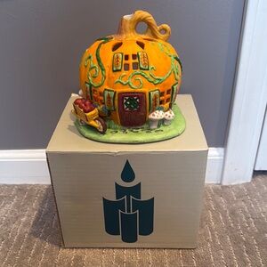 PartyLite Ceramic Pumpkin Tealight Holder